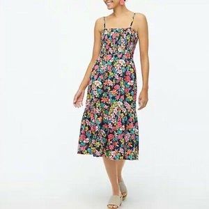 J Crew smocked top floral midi dress. Great summer dress worn twice.